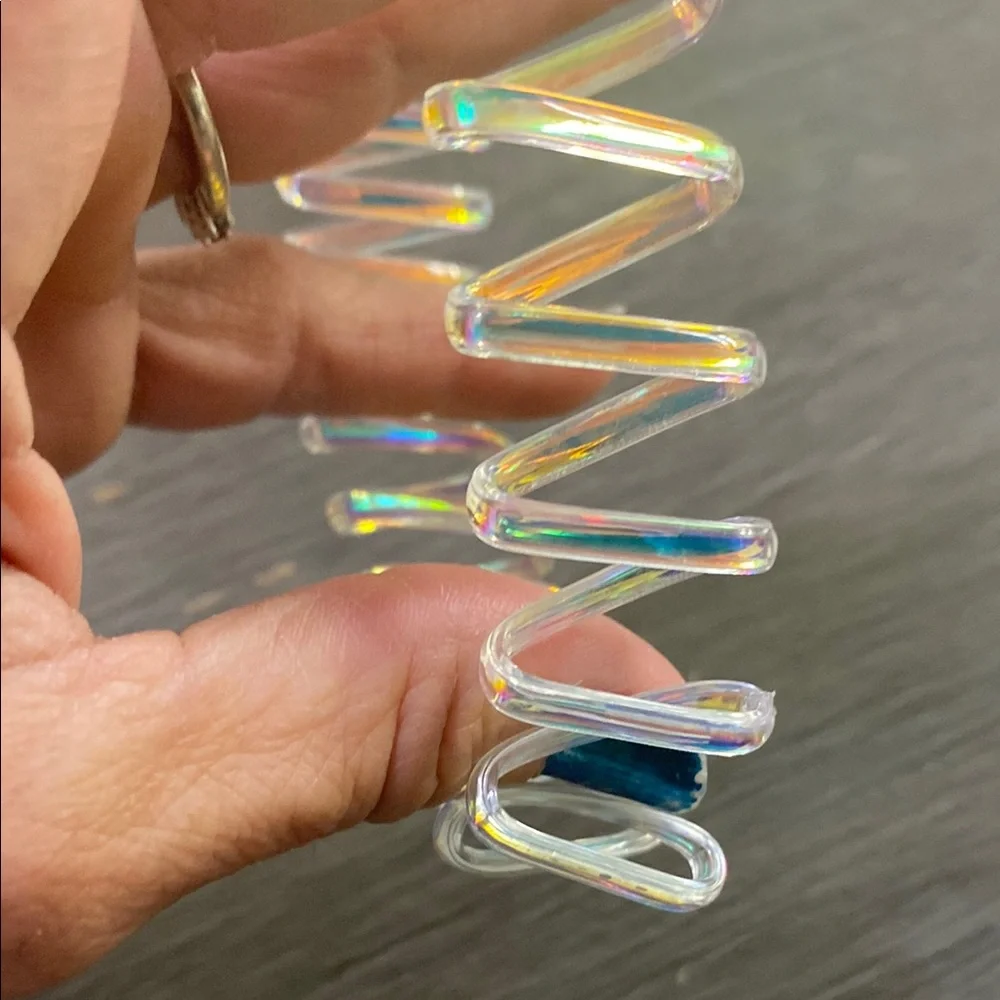 Iridescent  Arm & Wristband with Prismatic Design